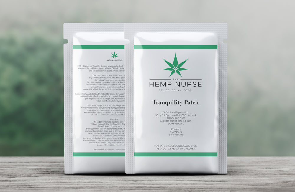 Tranquility 100mg CBD Topical Hemp Extract Patch - 2 Patches